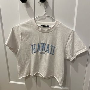 white brandy melville cropped tee